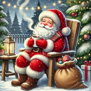 Santa Is Coming to Drink Coffee - Gold Lounge