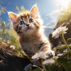 Feline Harmony: Musical Streams and Waterfalls for Cats - Upbeat Instrumental Music