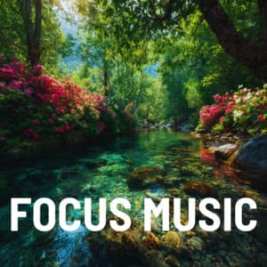 Ambient Campfire and Water Flow for Focus - Focus Music