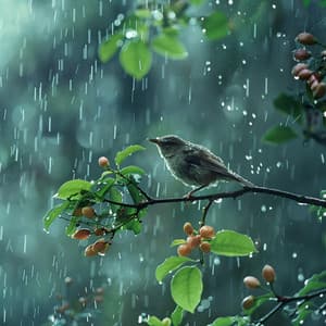 Binaural Nature Sleep: Rain and Birds Nighttime Soundscape - Sleep Frequencies