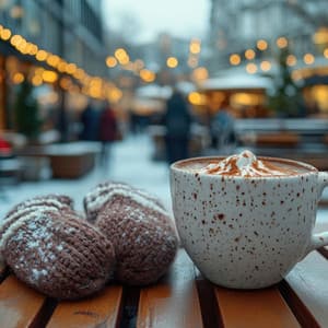 Snowy Winter Night in Cozy Coffee Shop: Smooth Jazz Music to Relax, Study, Work - Amazing Jazz Piano Background