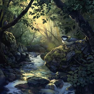 Binaural Nightfall: Birds and Creek's Sleep Symphony - 78 72 Hz - Binaural Beats Research