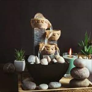 Small Indoor Waterfalls, Rock Gardens, and other Decorative Water Features for Background Sounds - White Noise for Reading