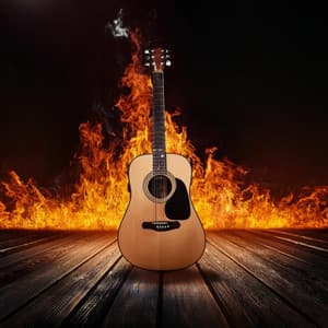 Fireside Meditation: Guitar Strums and Ember Sounds - Easy Listening Guitar