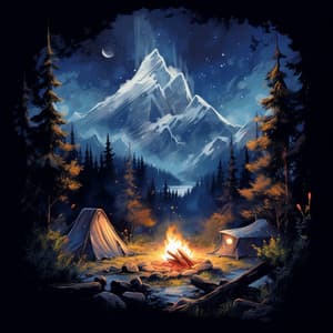 Mountain Campfire Serenity: Binaural Echoes - Night Sounds
