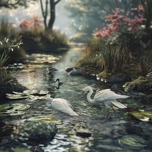 Binaural Creek and Birds Cat Relaxation in Nature - Gentle Outdoors