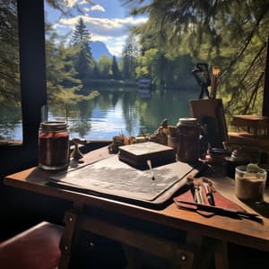 Melodías Junto Al Lago Para El Trabajo: Trabajo Enfocado Por El Tranquilo Lago - Paisajes de alegría