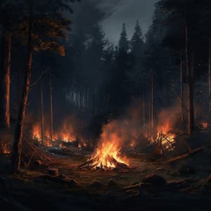 Cats' Cozy Binaural Fire: Soothing Warmth - Rain Hard