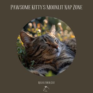 Pawsome Kitty's Moonlit Nap Zone - Relax Your Cat