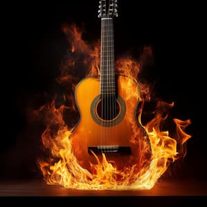 Flame Strums: Relaxing Guitar with Fire Ambiance - Pure Guitar Music