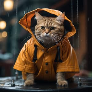 Nana Lluviosa De Sueños Felinos: Música Bajo La Lluvia - Suave al aire libre