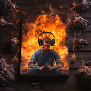 Binaural Fire Meditation: Harmonic Flame Echoes - 528Hz Open Heart Chakra