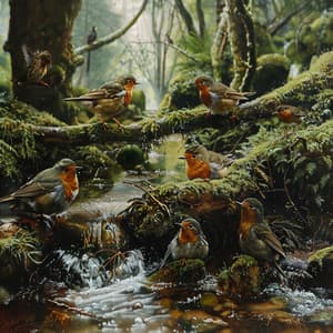 Binaural Dog Relaxation: Creek and Bird Nature Sounds - Dog Music Waves