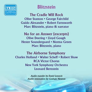 Blitzstein: The Cradle Will Rock - No for an Answer - Symphony, "The Airborne" - Marc Blitzstein