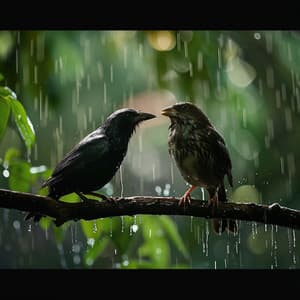 Binaural Sleep with Nature Rain and Birds Sounds - Music For Sleeping and Relaxation