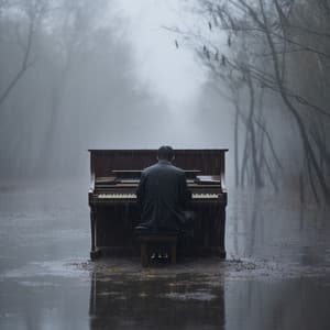Siesta Canina Con El Toque Relajante Del Piano Lluvioso - Teclas del piano