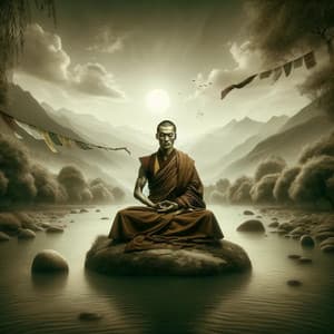 Whispers of the Infinite: Surreal Tibetan Tranquility - Therapeutic Tibetan Spa Collection