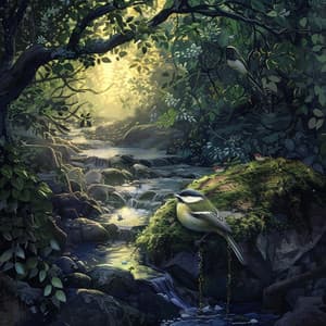 Binaural Birds Sleep Harmony: Creek’s Nocturne - 92 88 Hz - Rain for Deep Sleep