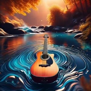 Streamside Strums: Guitar Melodies with Water Sounds - The Guitars Lovers