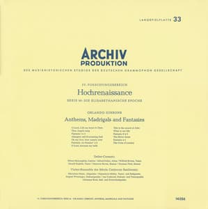 Gibbons: Anthems, Madrigals & Fantasies / Morley: Madrigals - Denis Stevens