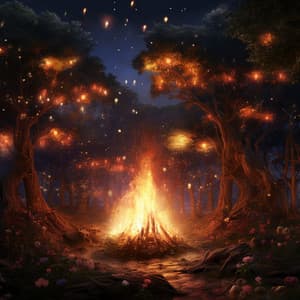 Sleep in Fire's Glow: Calming Flames - Relaxing Easy Listening