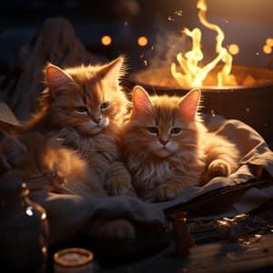 Armonía De Mascotas Junto Al Fuego: Música En La Chimenea - Paisaje sonoro granular