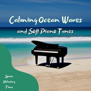 Calming Ocean Waves and Soft Piano Tunes - Spain Relaxing Time