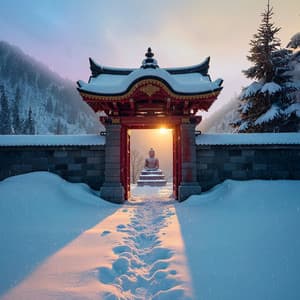 Temple Gate: Buddhist Sound Therapy with Tibetan Bells for Anxiety and Stress Management, Release Mental Clutter - Ageless Tibetan Temple