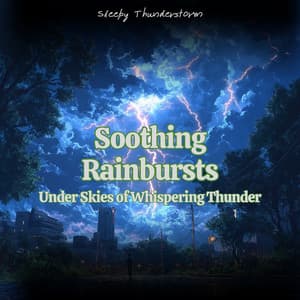 Soothing Rainbursts Under Skies of Whispering Thunder - Sleepy Thunderstorm