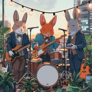 Jazz Verleiding in Lofi Stadsgezicht met Retro Vibes - Gaming Music