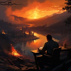 Work Harmony: Fireside Productivity Fire - Working from Home Playlist