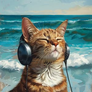 Feline Tides: Cats Ocean Melodies - Cat Music Waves