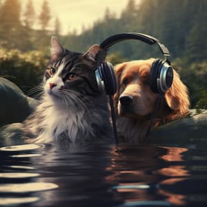 Binaural Pets by the Water: Calming Streams - Sleeping Pet Music