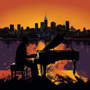 Vibrant Silhouettes: Jazz Piano Tales - Relaxing Weekend Jazz
