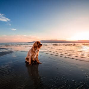Seaside Doggie Delights: Ocean Nature's Embrace - Dog Music Collective