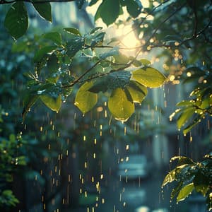 Vibraciones En El Baile De La Lluvia: Música Para Despertar - Cafeteria Musica de lujo