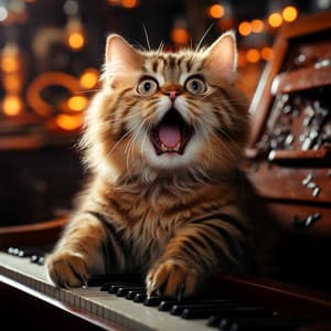 Teclas Y Gatitos: Armonía De Piano Y Gatos - Piano de salón suave
