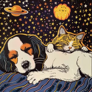 Kosmische Pfoten: Tierische Sternenmagie - Beruhigende Musik für Hunde