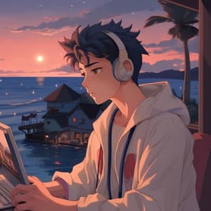 Ritmo De Trabajo Binaural Del Océano: Sonidos Productivos - Tonos de estudio Binaural Beats