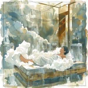 Schlafträume: Der Weg zurück ins Zuhause durch das Spa-Paradies - Einschlafen