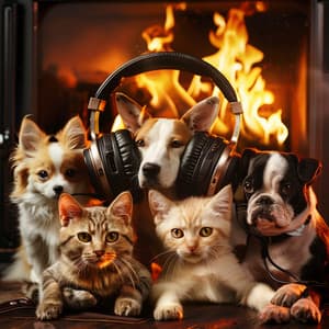 Pet's Hearth: Soothing Fire Melodies - Sleepy Pets