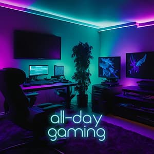 all-day gaming: lazy lofi at home - Gaming Lofi Mix