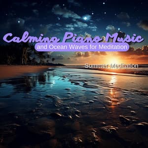 Calming Piano Music and Ocean Waves for Meditation - Summer Meditation