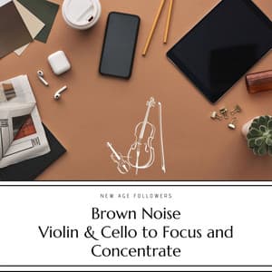 Brown Noise Violin & Cello to Focus and Concentrate - New Age Followers