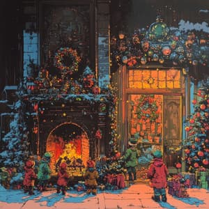 Cozy Caroling: Fireplace Ambiance - Latte Vibe
