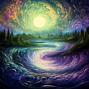 Flowing Focus: Harmonic River Patterns - Nature