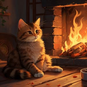 Gato Junto A La Hoguera: Música En La Hoguera Del Campamento - Sonidos de la naturaleza pacífica