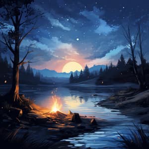 Streamside Campfire Serenity - Streams & Mist