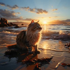 Balada Profunda Para Gatitos Contentos: Música Junto Al Océano - Naturaleza Ruido