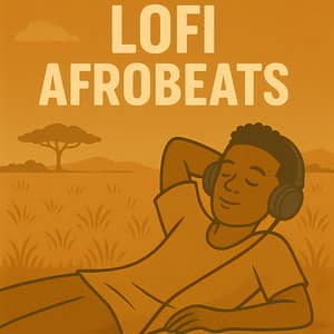 Afro Lofi Vibes Under Stars Study - Lazy Vibes